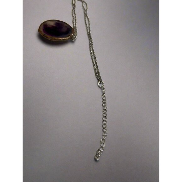 Purple Agate Statement Necklace - Picture 2 of 2